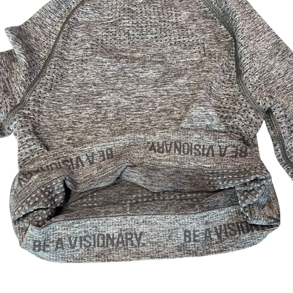 Gymshark Vital Seamless Women’s XS Heather Gray Round Neck Crop Top Thumbholes - Picture 3 of 12